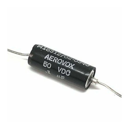 0.1UF 100nF 50VDC Axial Capacitor M18312/02-0340 Aerovox