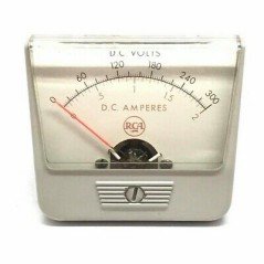 0-300V 0-2A DC Analog Panel Meter Ammeter Voltmeter RCA 78x62mm