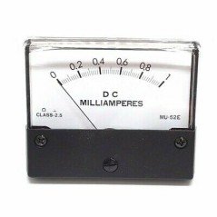 0-1mA DC Analog Panel Meter Ammeter MU52E 80x68mm