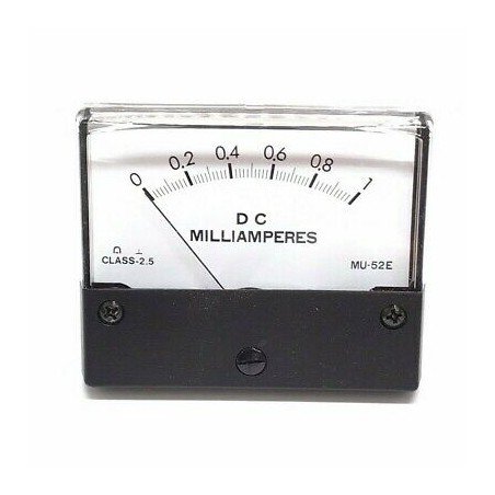 0-1mA DC Analog Panel Meter Ammeter MU52E 80x68mm