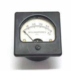 0-50mA DC Analog Panel Meter Ammeter Burlington 60x60mm