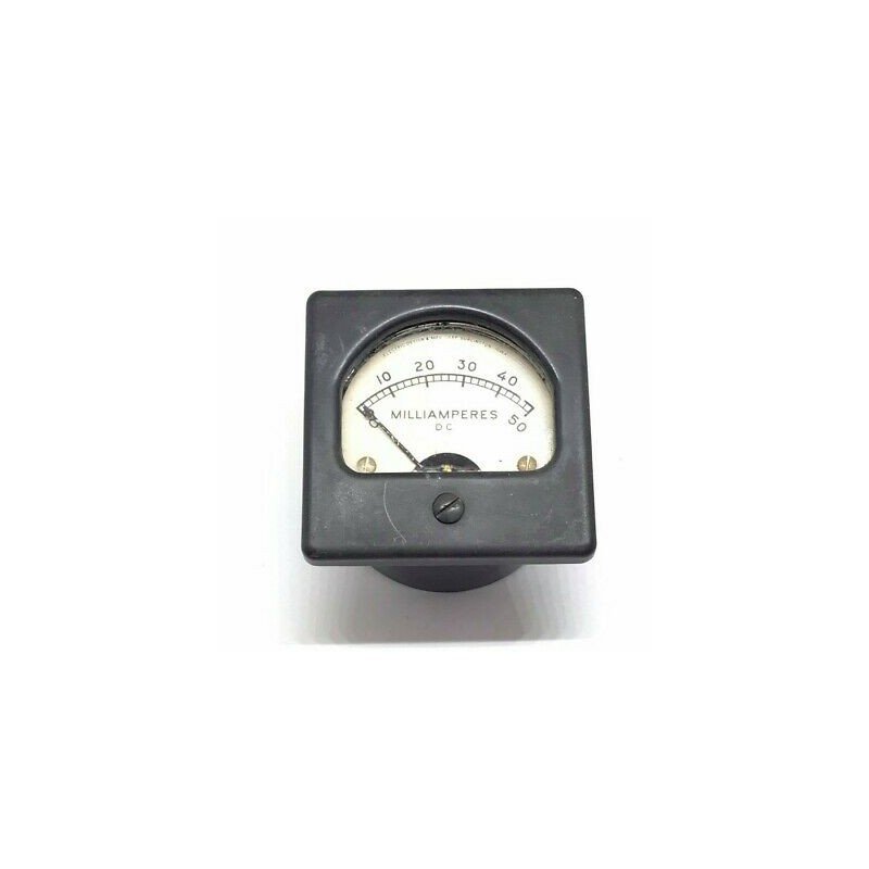 0-50mA DC Analog Panel Meter Ammeter Burlington 60x60mm