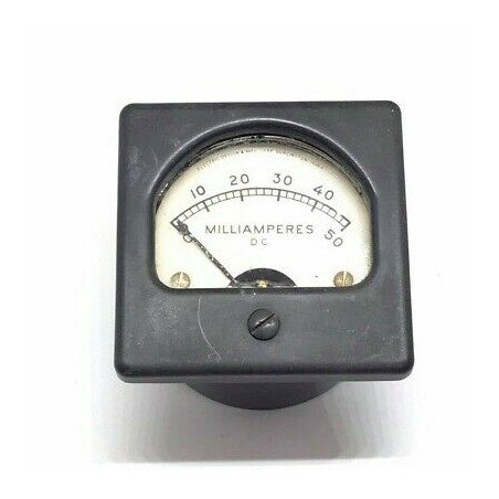 0-50mA DC Analog Panel Meter Ammeter Burlington 60x60mm