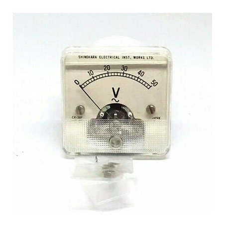 0-50V AC Analog Panel Meter Voltmeter Shinohara 43x43mm
