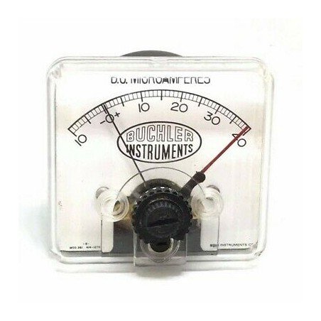 0-40uA Analog Panel Meter Ammeter Buchler Instruments 60x65mm