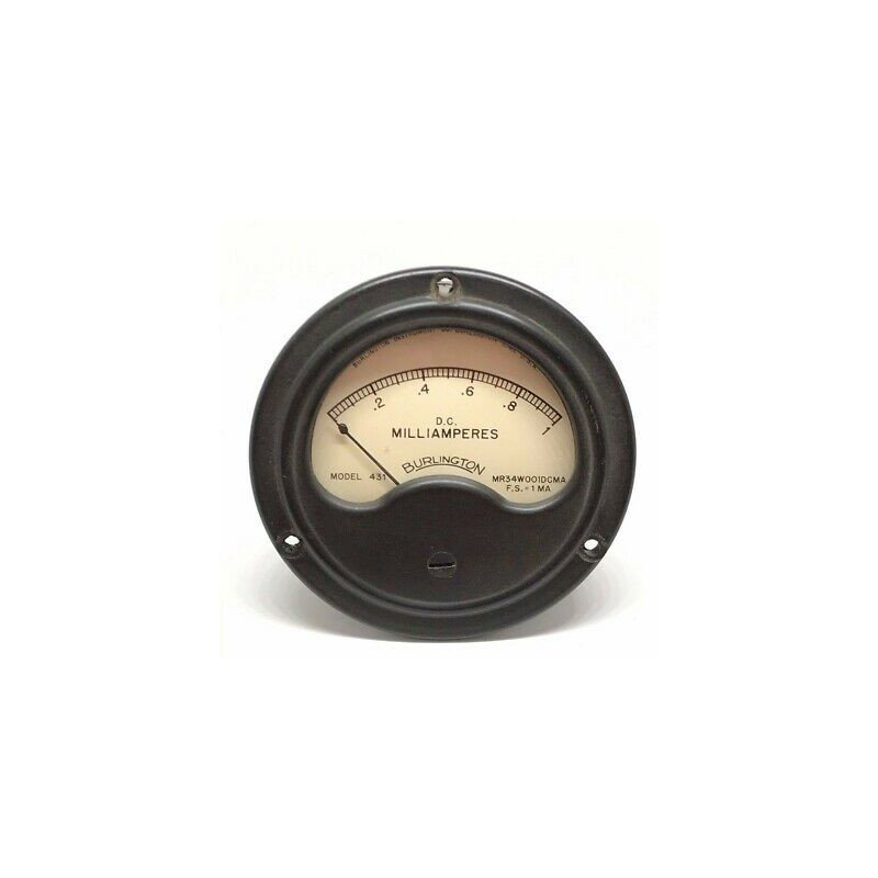 0-1mA ANALOG PANEL METER AMMETER MR34W001DCMA BURLINGTON 88mm 3.5''