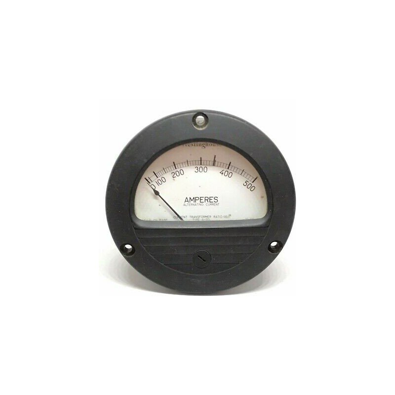 0-500A ANALOG PANEL METER AMMETER A-351 WESTINGHOUSE 88mm 3.5''