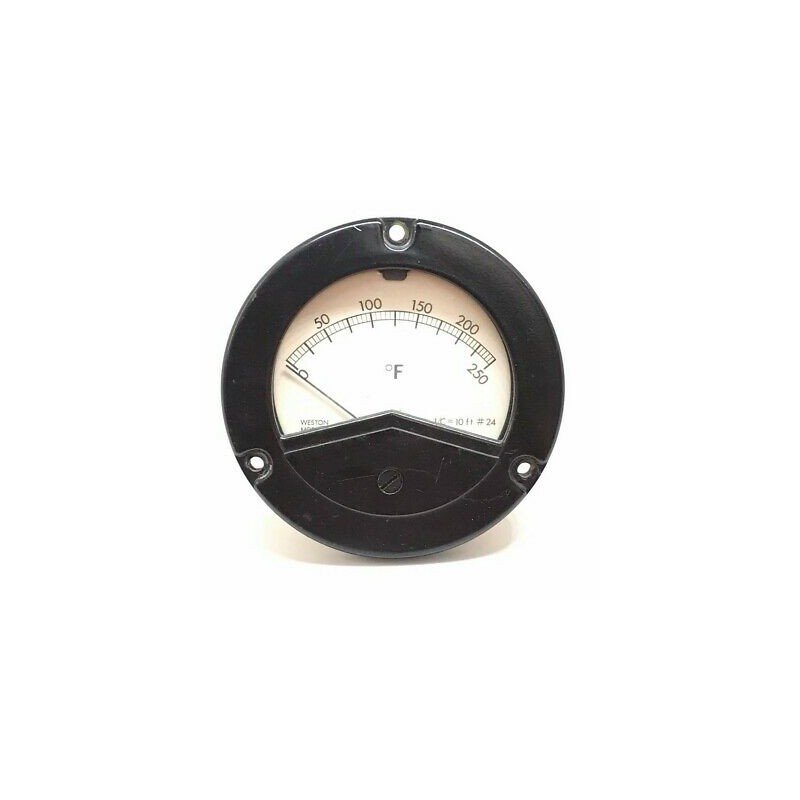 0-250F Farenheit Analog Panel Meter Thermometer Weston 88mm