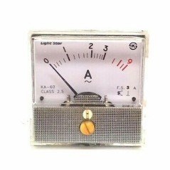 0-3A AC Analog Panel Meter Ammeter KA-60 Lightstar 60x60mm