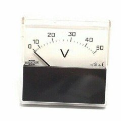 0-50V Analog Panel Meter Voltmeter Amper Lyon 60x60mm