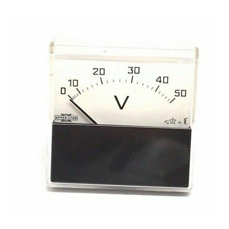 0-50V Analog Panel Meter Voltmeter Amper Lyon 60x60mm