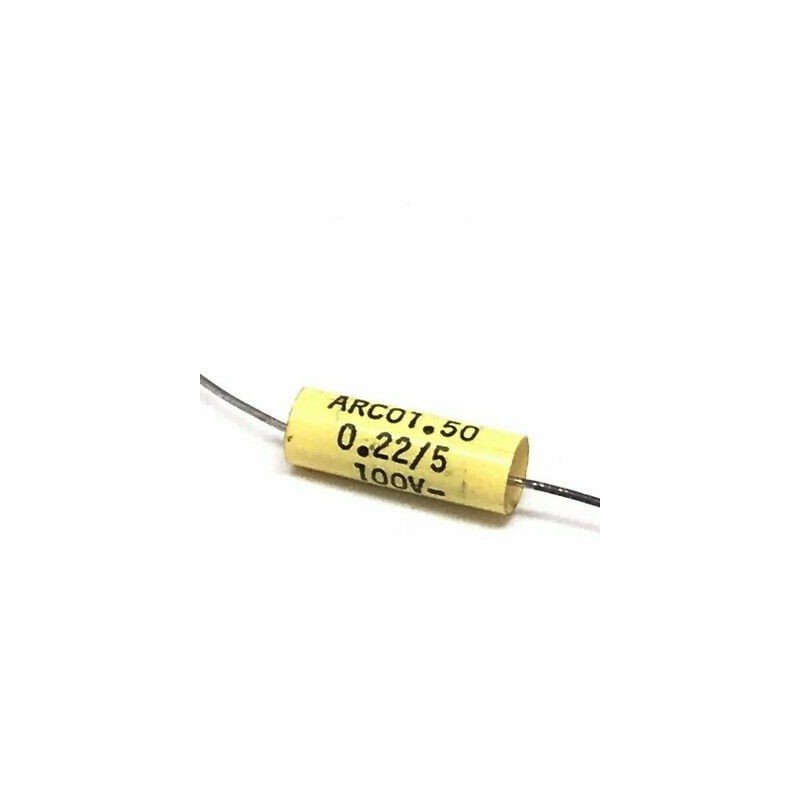 0.22UF 220nF 100VDC 5% Axial Capacitor 1.50 Arcotronics