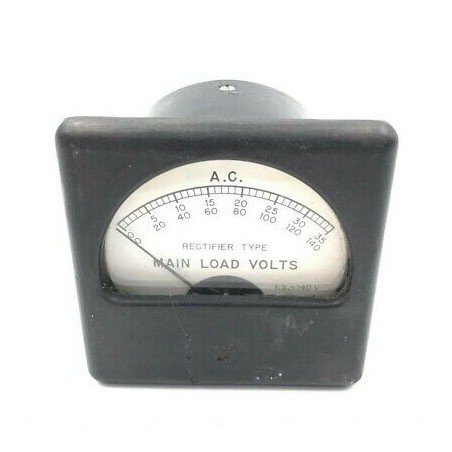 0-35V AC Analog Panel Meter Main Load Voltmeter Burlington 75x75mm