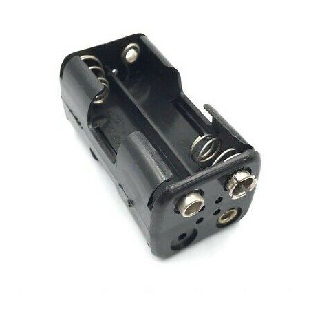 4xAA 6V Battery Holder Battery Socket Case Black Plastic LIC501