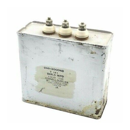 2x8.5UF 1000V 1KV PAPER IN OIL CAPACITOR CORNELL DUBILIER