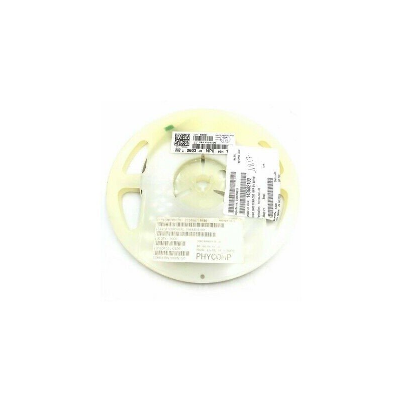 15pF 50V 5% SMD/SMT Ceramic Capacitor C0603JRNP09BN150 Yageo QTY:100