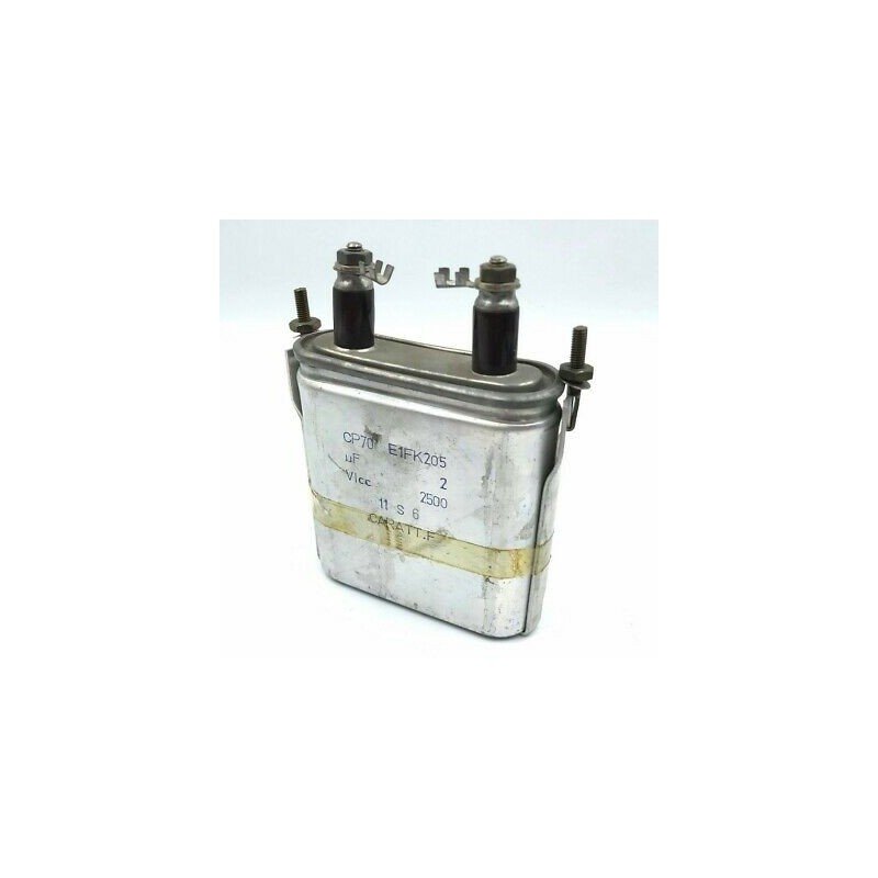 2UF 2500V Paper In Oil Capacitor CP70E1FK205 Caratt