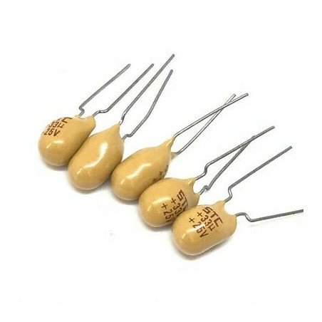 33UF 25V Radial Tantalum Capacitor STC QTY:5