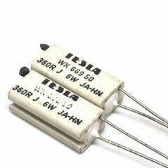 360ohm 360R 6W Wirewound Ceramic Cement Resistor Tesla QTY:2