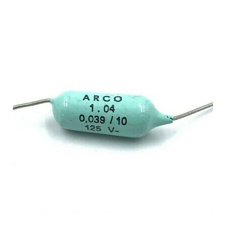 0.039uF 39nF 125V Axial Capacitor Arcotronics