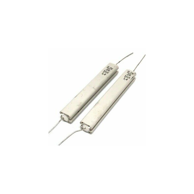 2.2Kohm 2K2 16W 5% Wirewound Ceramic Cement Resistor QTY:2