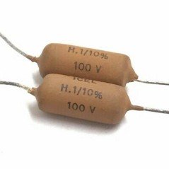 0.1uF 100nF 100V 10% Axial Capacitor ICEL QTY:2