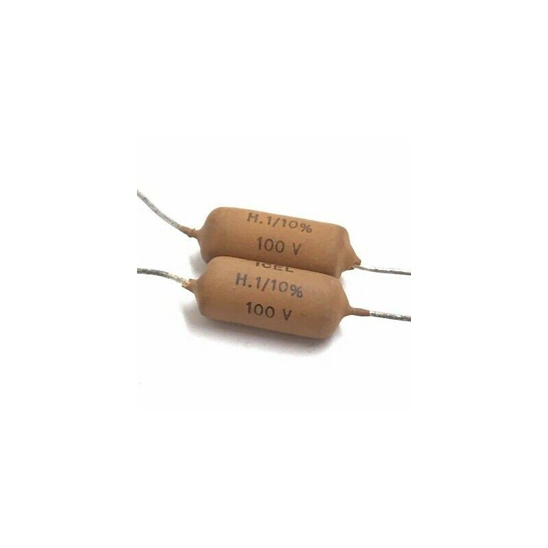 0.1uF 100nF 100V 10% Axial Capacitor ICEL QTY:2