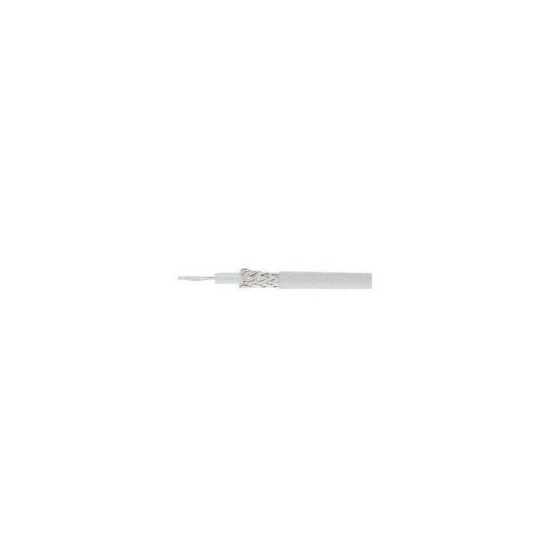 RG187 RG-187 WHITE RF TEFLON CABLE 1 METER