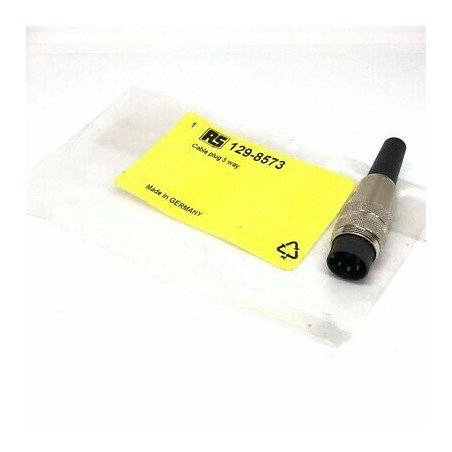 Binder 5 Position 5 Contact Cable Mount Miniature Plug Solder IP40 129-8573 RS