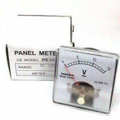 0-15V DC ANALOG PANEL METER VOLTMETER HS-60P 60x60mm HANDSUN