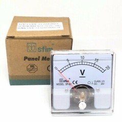 0-20V DC ANALOG PANEL METER VOLTMETER SF-60 SFIM 60x60mm