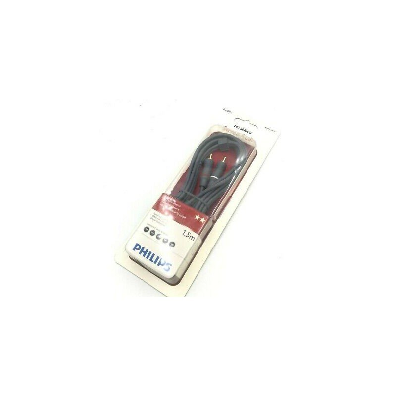 PHILIPS SWA2521S/10 2RCA MALE TO 2RCA MALE AUDIO CABLE 1.5M