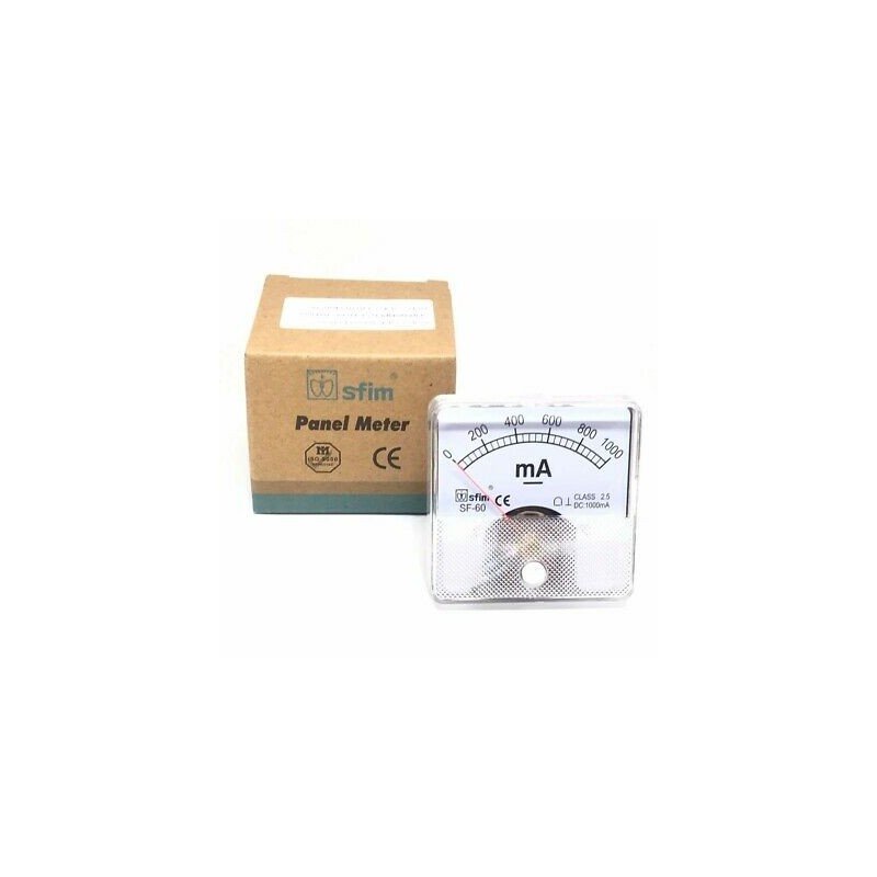 0-1000mA DC ANALOG PANEL METER AMMETER SF-60 SFIM 60x60mm