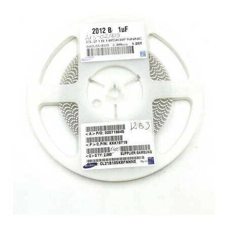 1UF 50V 10% SMD/SMT Ceramic Capacitor CL21B105KBFNNNE Samsung QTY:100