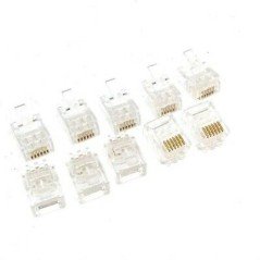 RJ11 RJ12 6P6C Modular Telephone Plug 5-641337-2 QTY:10