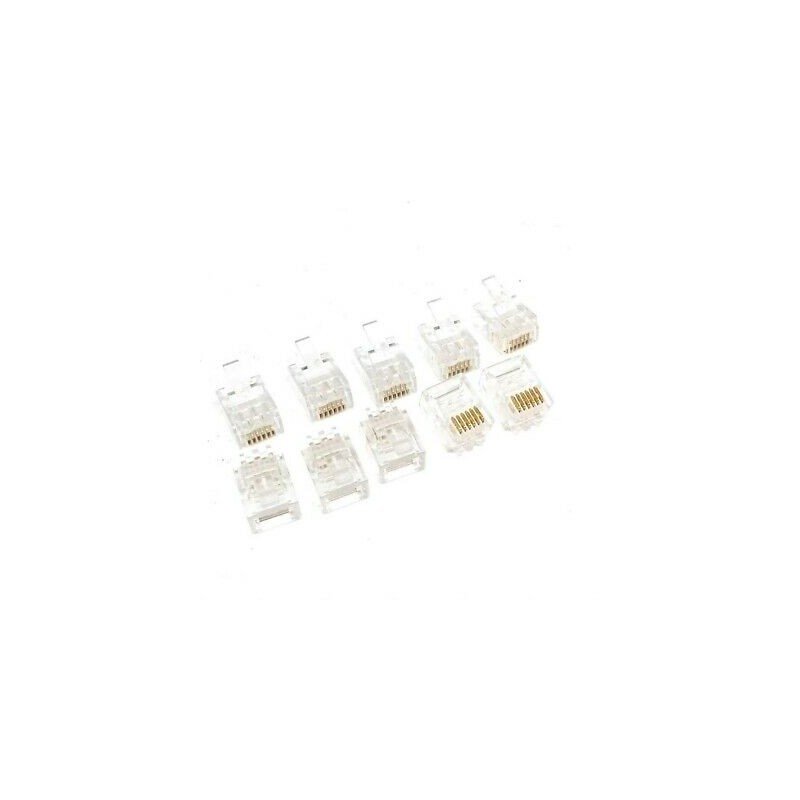 RJ11 RJ12 6P6C Modular Telephone Plug 5-641337-2 QTY:10