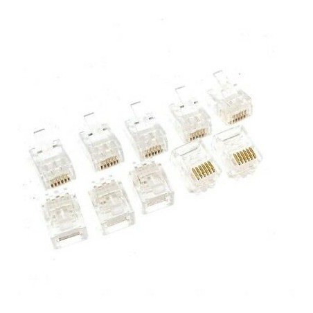 RJ11 RJ12 6P6C Modular Telephone Plug 5-641337-2 QTY:10