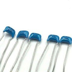 1NF 1000PF 100V RADIAL CERAMIC DISC CAPACITOR MURATA QTY:5