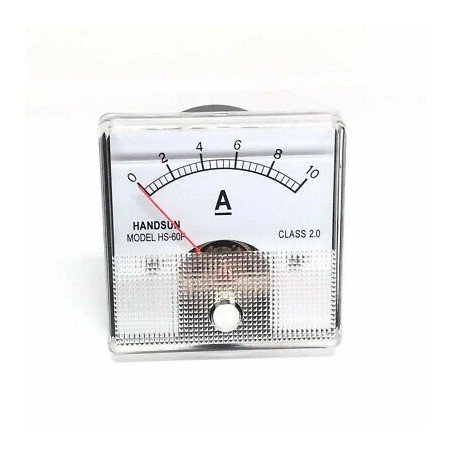 0-10A DC ANALOG PANEL METER AMMETER HS-60P HANDSUN 60x60mm