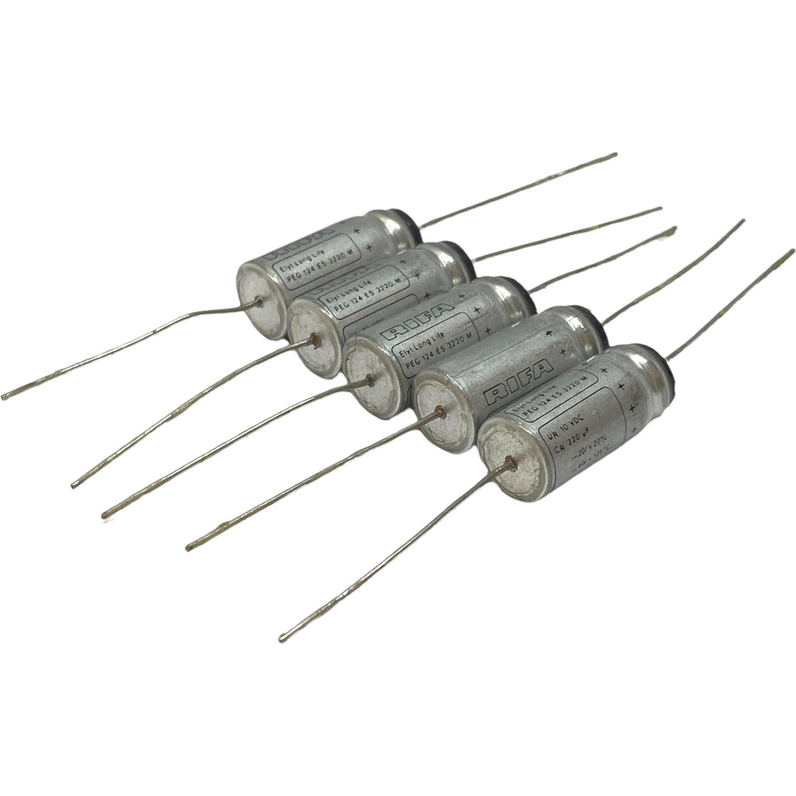 220UF 10V 20% Axial Electrolytic Capacitor EVOX RIFA